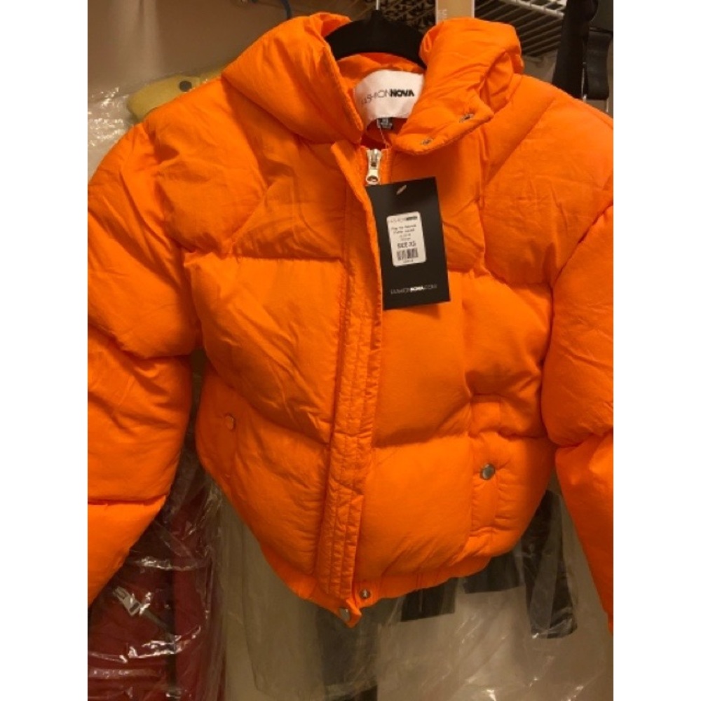 Fashion Nova women orange coat XS